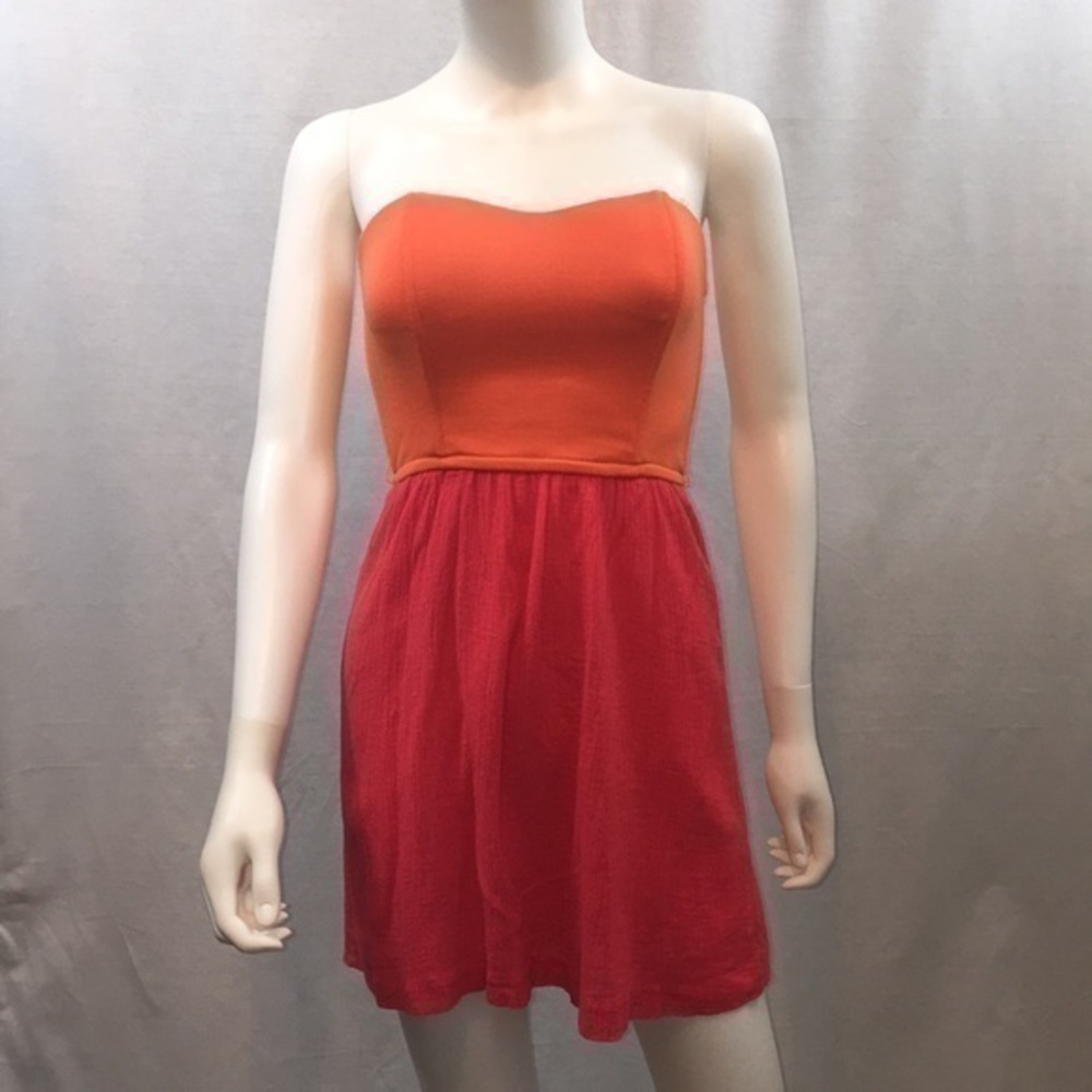 UEC Guess Colorblock strapless mini dress small